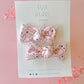 Pink Peep Knot Bow Pigtails