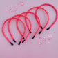 Coral Pink Glitter Headbands for Girls