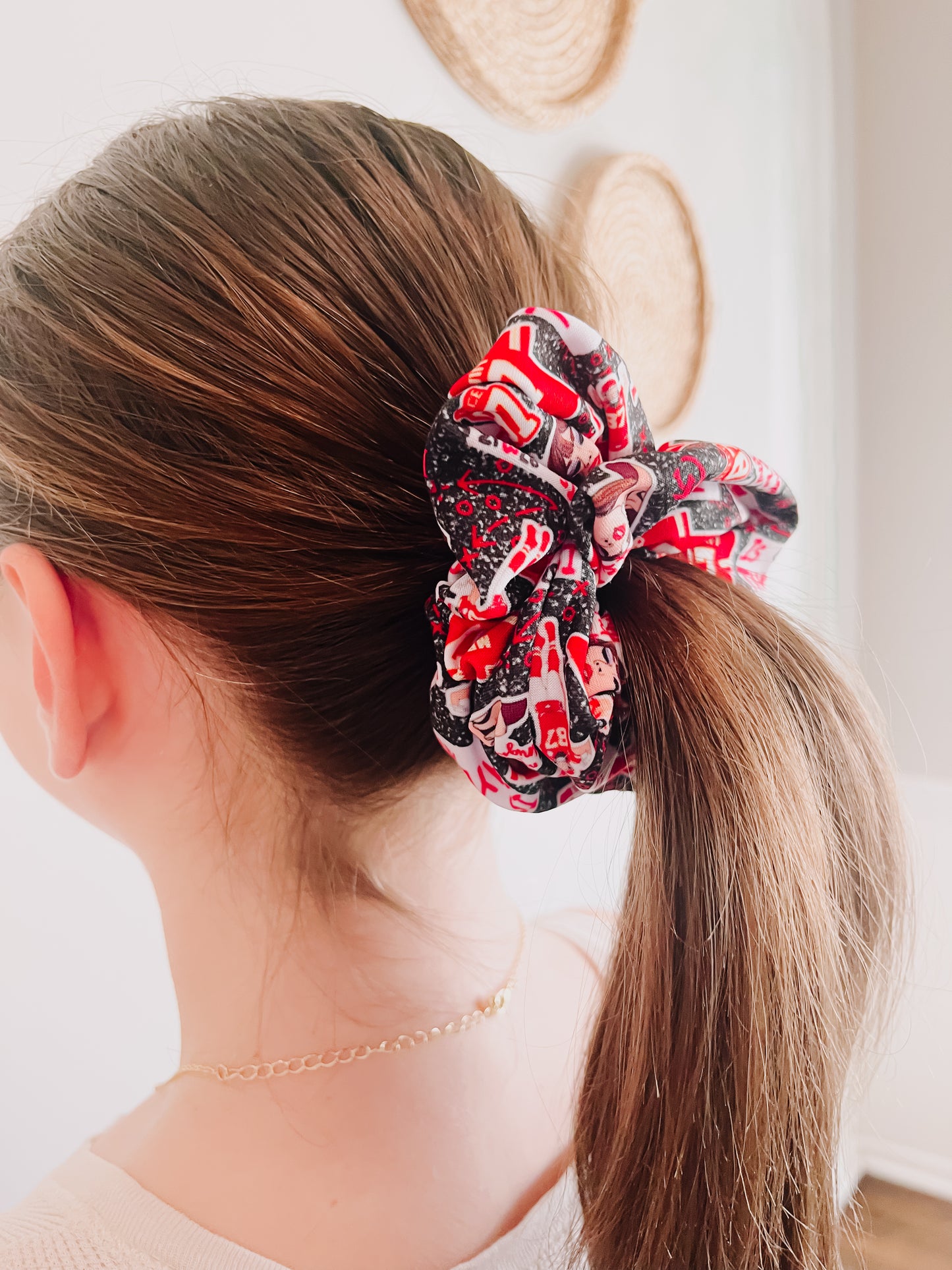 Black Glitter Mr.Taylor Swift Oversized Scrunchie