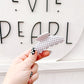 White Polka Dot Medium Claw Clip