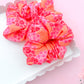 Pink & Orange Daisy Scrunchy