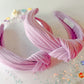 Lilac Ribbed Knotted Headband for Girls & Women