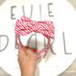 Pink Red Stripe Bow Headband