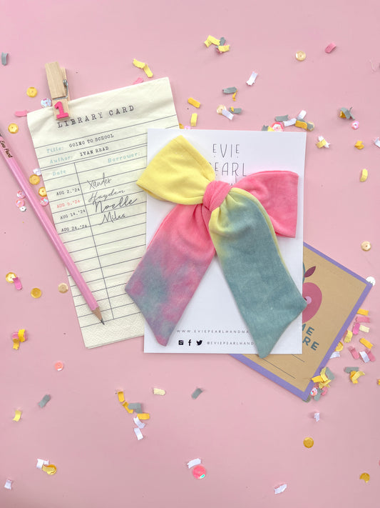 Tie-Dye XL Pinwheel Bow