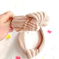 Latte Ribbed Knotted Headband