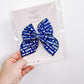 Blue Medium Game Day Bow