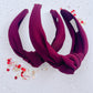 Deep Wine Red Knotted Headband for Girls & Women
