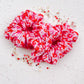 Red & Pink Candy Cane Oversized Scrunchy