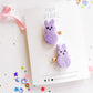 Lilac Purple Peep Pigtail Clips