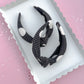 Black Dot Ribbed Knotted Headband