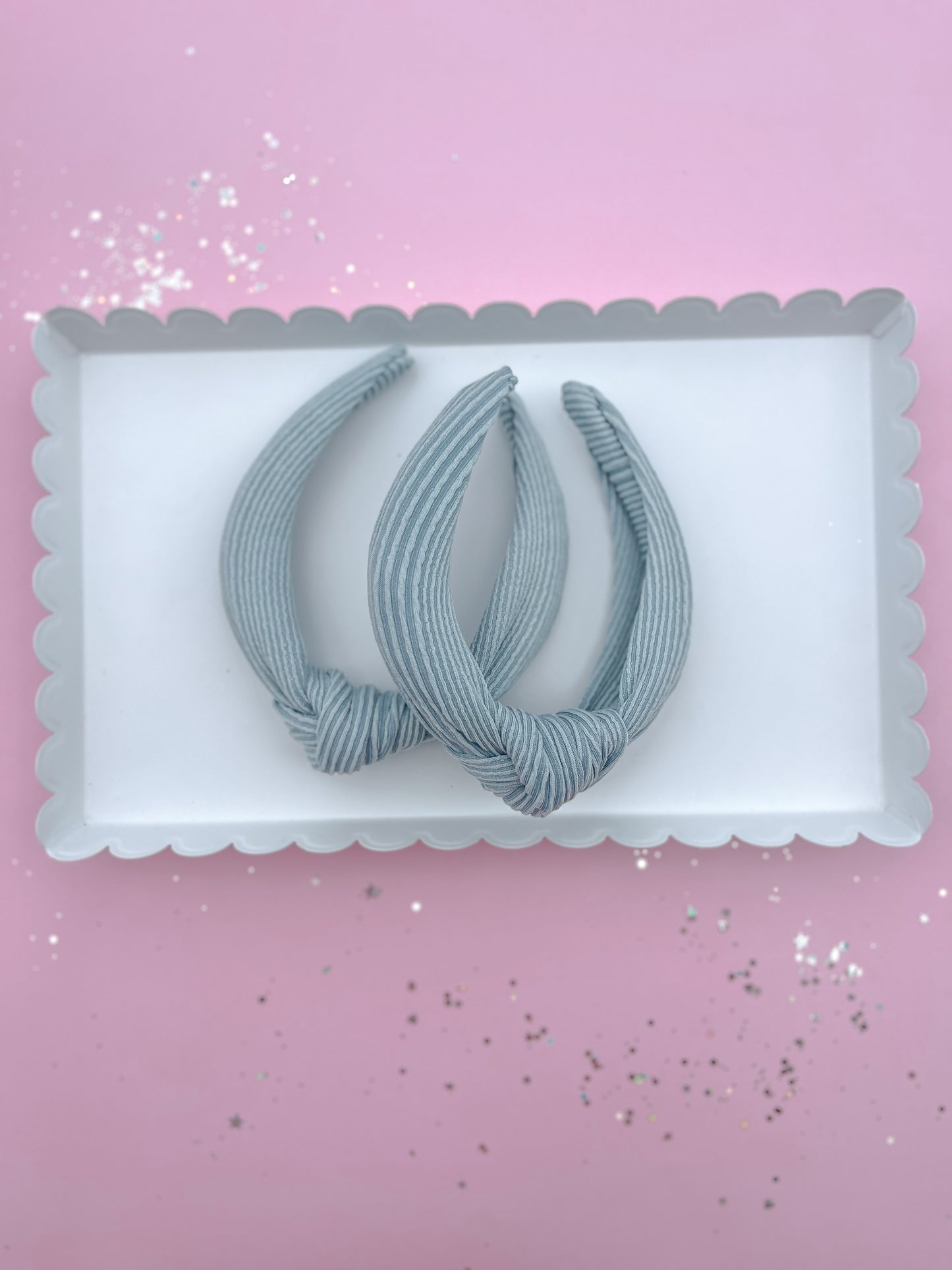 Sage Green Ribbed Knotted Headband