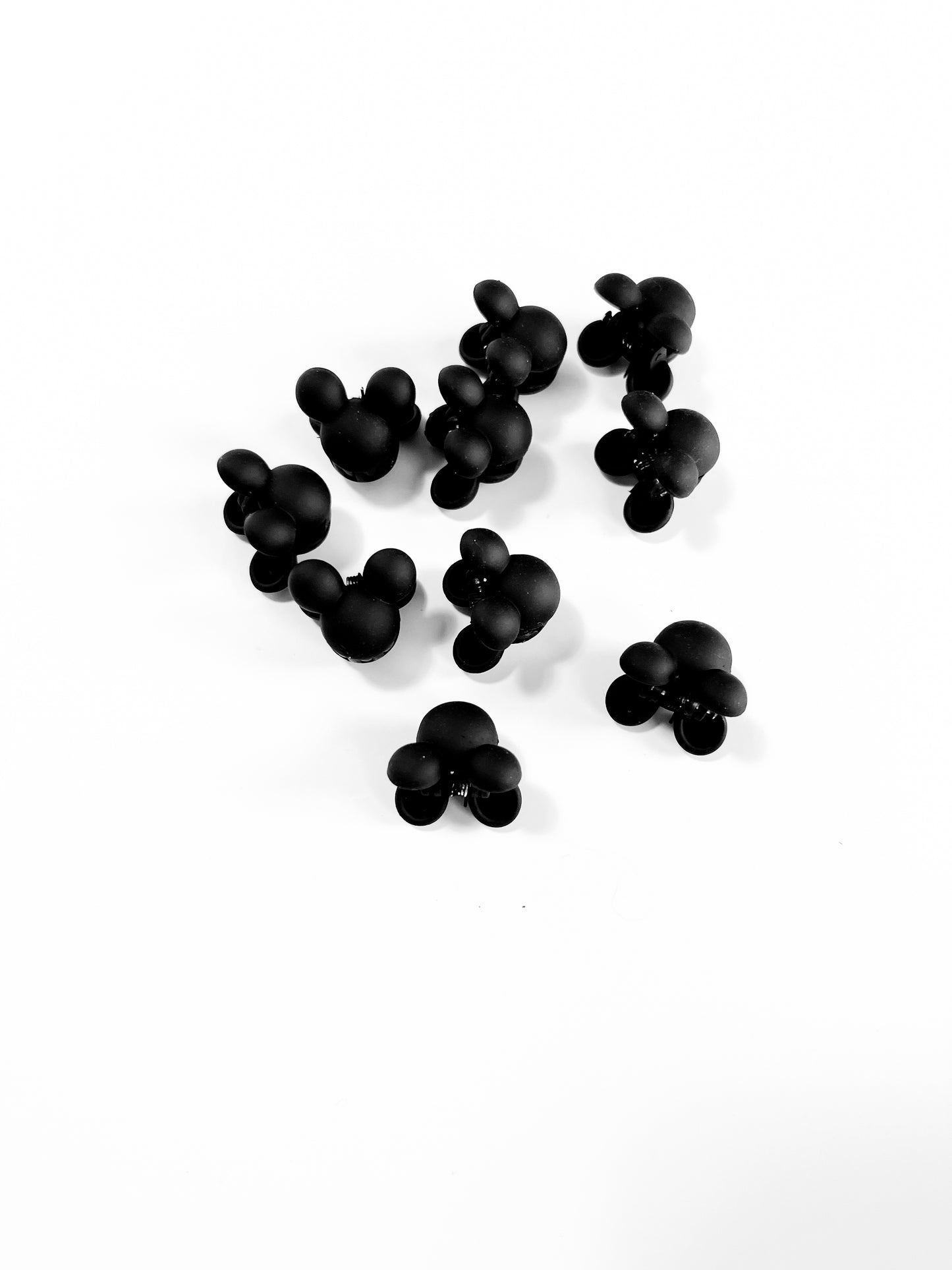 Mini Black Mickey Head Claw Clips