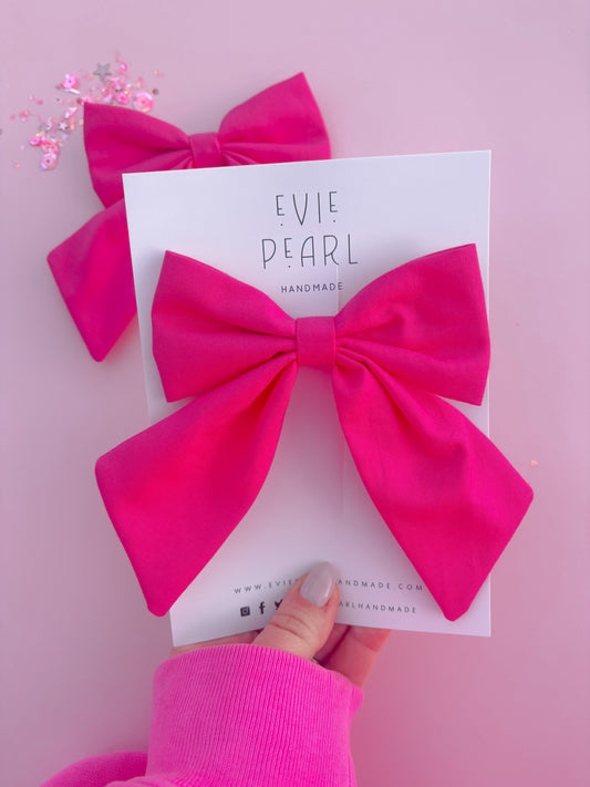 Hot Pink Medium Sailor Bow