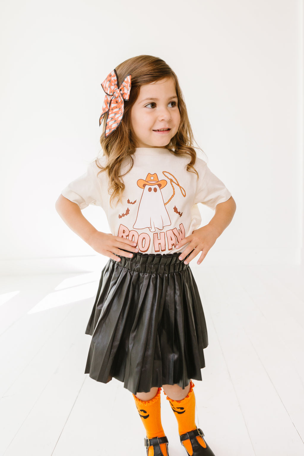Orange Ghost Oversized Hair Bow For Girls