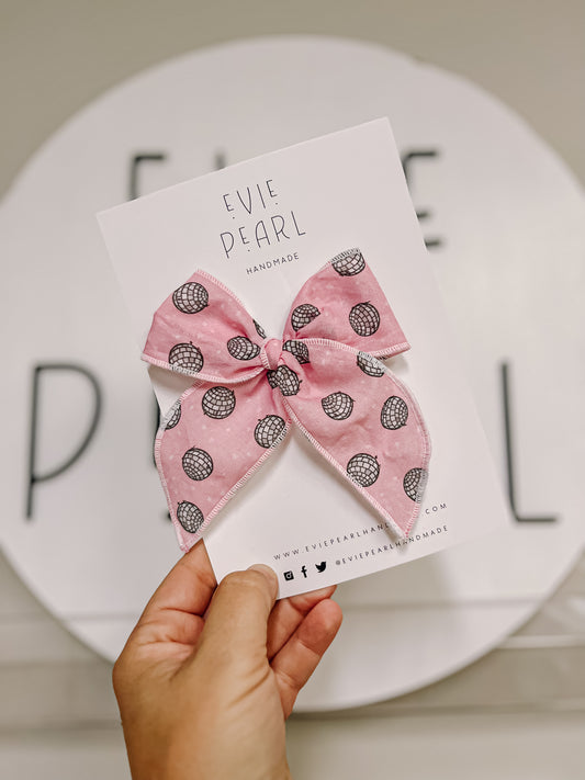 Medium Pink Disco Bow