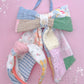 Spring Heirloom Quilted XL Easter Basket Tag Bow