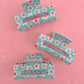 Mint Daisy Claw Clip