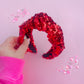 Red Sequins Knotted Headband for Girls & Women