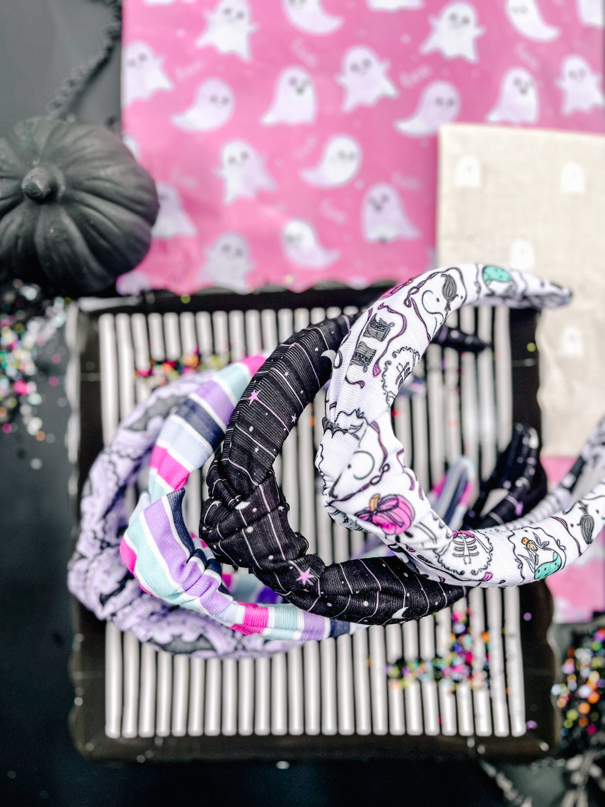 Spooky Halloween Knotted Headband for Girls & Women