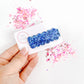 Navy Glitter Single Snap Clip