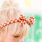 Red Checkered Bow Headband for  Girls