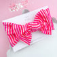 Pretty In Pink Stripe Baby Bow Turban