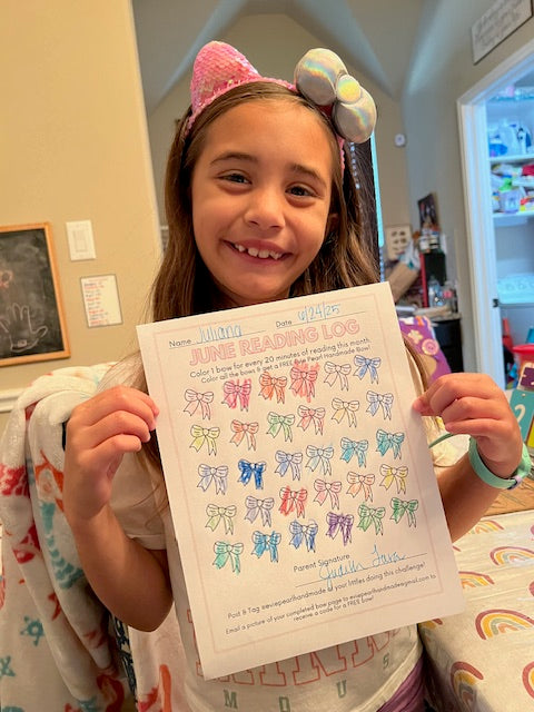 FREE BOW -June Summer Reading Log Challenge - Bow Chart Download
