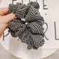 Black Ribbed Oversized Scrunchy