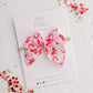 Pink Red Candy Cane Bow