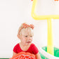 Red Checkered Bow Headband for  Girls