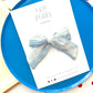 Blue White Stripe Medium Pinwheel Bow