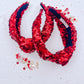 Red Sequins Knotted Headband for Girls & Women