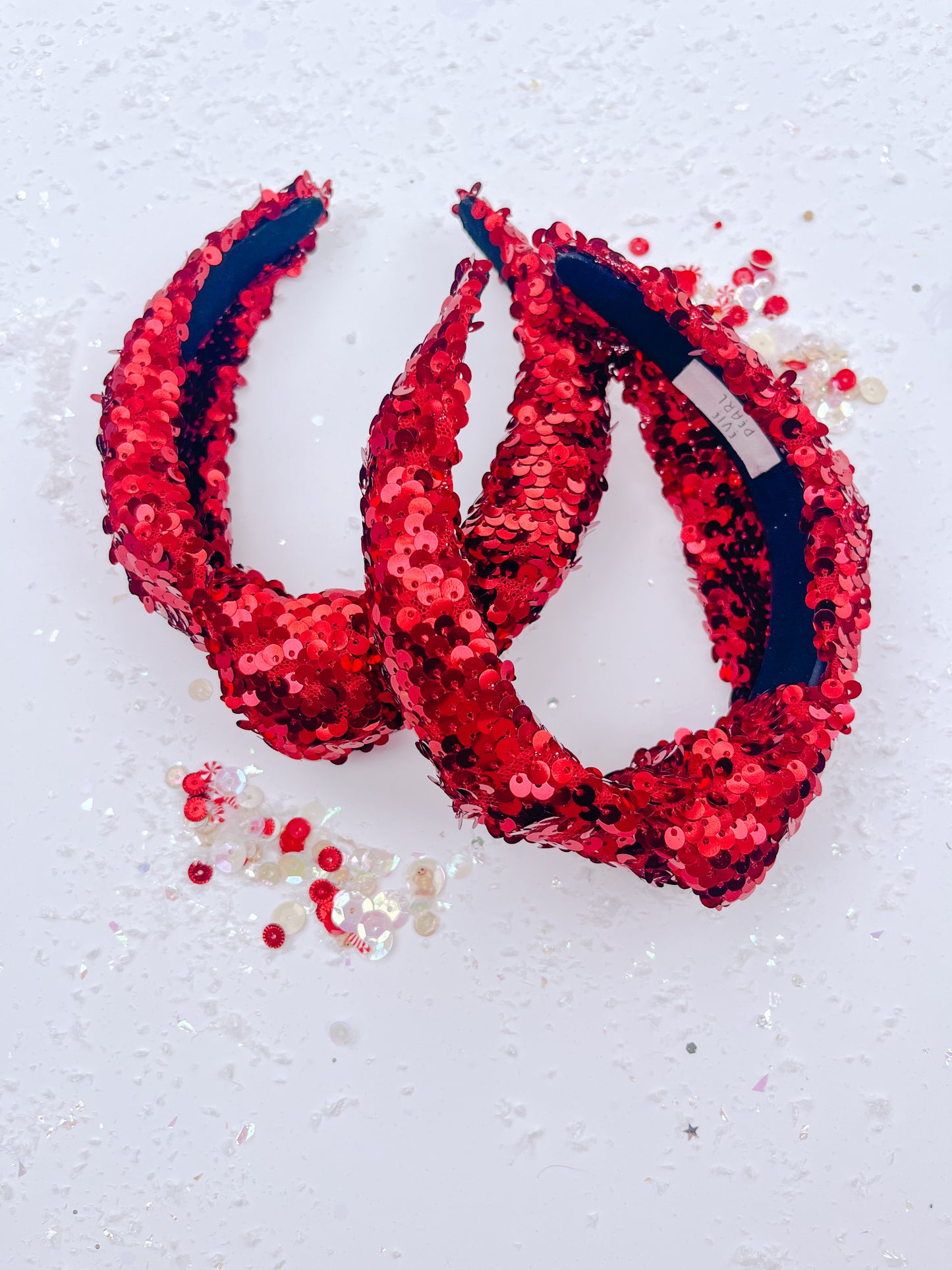 Red Sequins Knotted Headband for Girls & Women