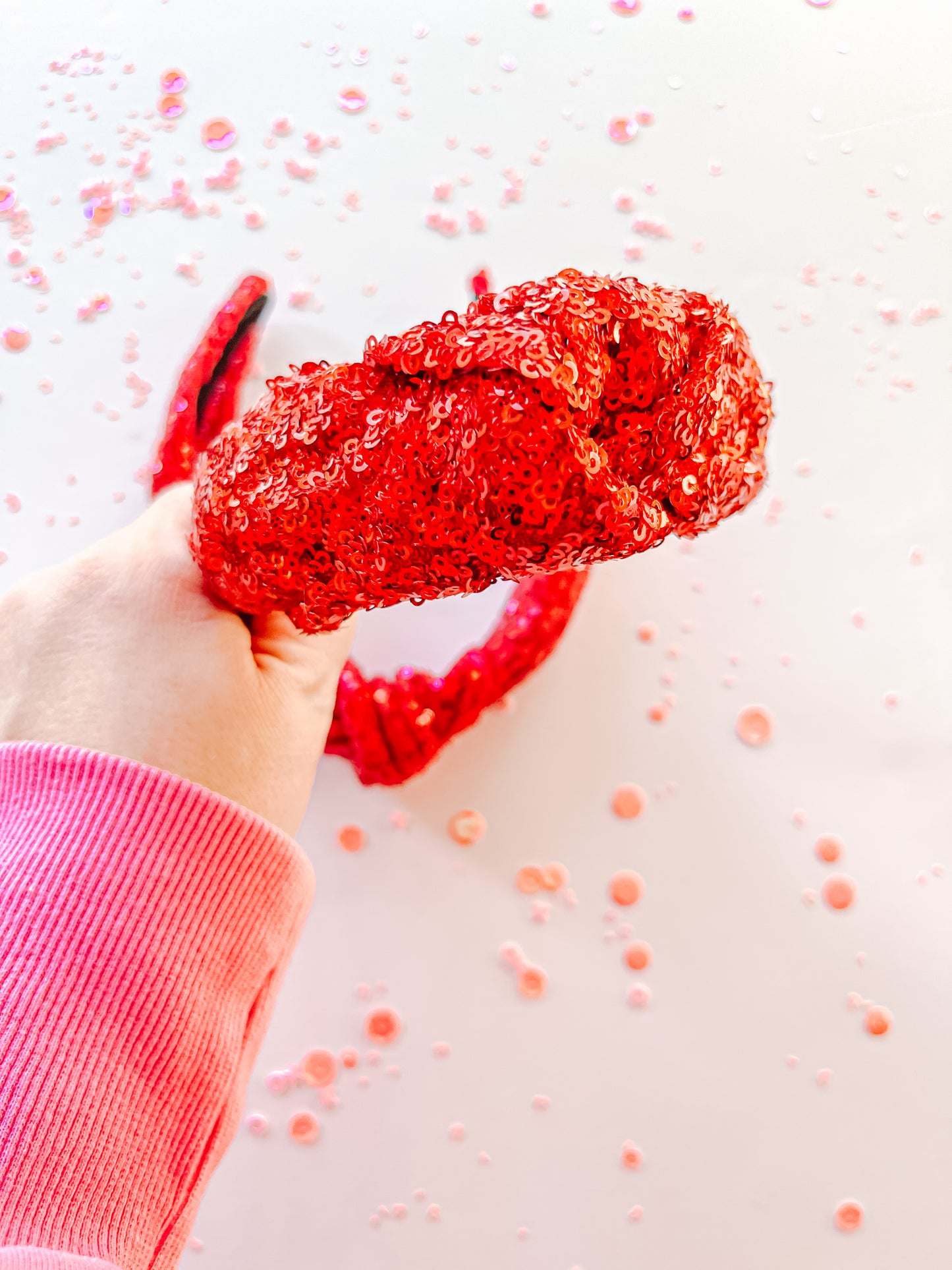 Red Sequins Knotted Headband