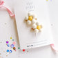 White Daisy Pigtail Clip Set