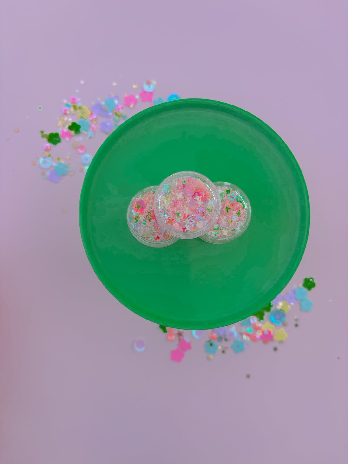 Pink Multicolored Star Hair Glitter Gel