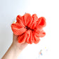 Ribbed Orange Oversized Scrunchy