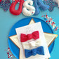 Red, White & Blue Ribbed Bow Set