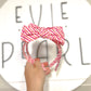 Pink Red Stripe Bow Headband