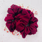 Wine Burgundy Oversized Scrunchy