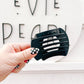 Black Flat Medium Claw Clip