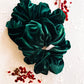 Green Velvet Oversized Scrunchy