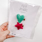 Purple Star & Teal Heart Felt Clip Set