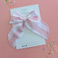 Pink White Stripe Oversized Bow
