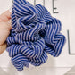 Navy Ribbed Oversized Scrunchy