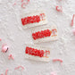 Red Glitter Candy Cane Single Snap Clip