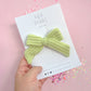 Medium Lime Knit Pinwheel