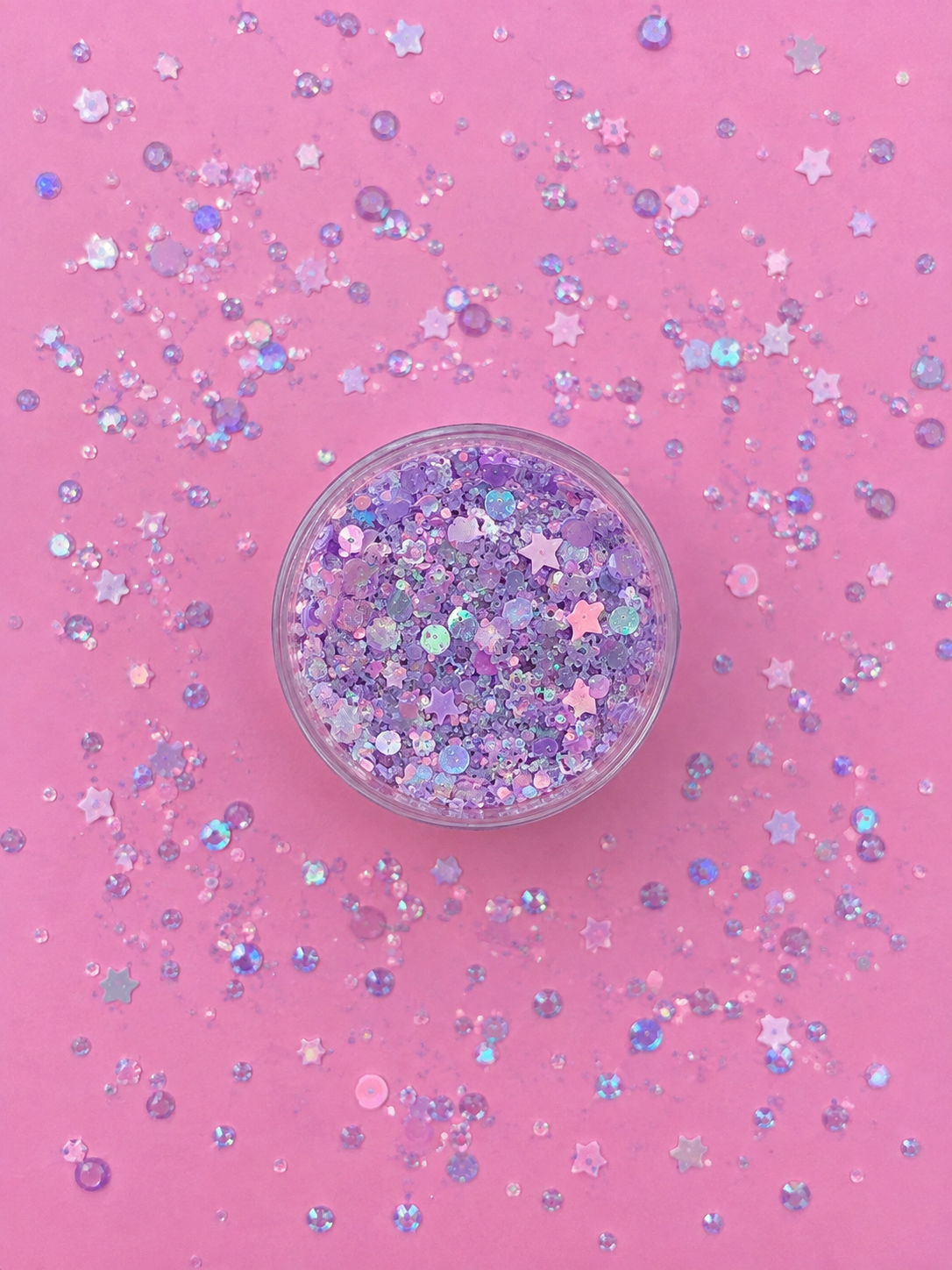 Pink Purple Blue Stars Hair Glitter