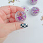 Purple Silver Football Game Day Hair Glitter Gel