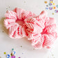 Light Pink Ribbed Regular Scrunchy